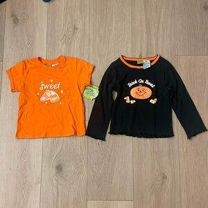 New girls Halloween toddler shirt and long sleeve